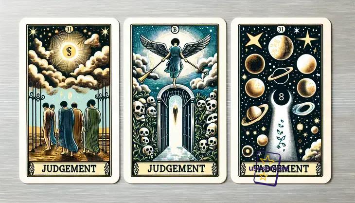 Diferenças entre a carta O Julgamento