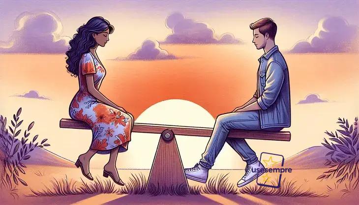 Tiragem para entender seu relacionamento equilíbrio